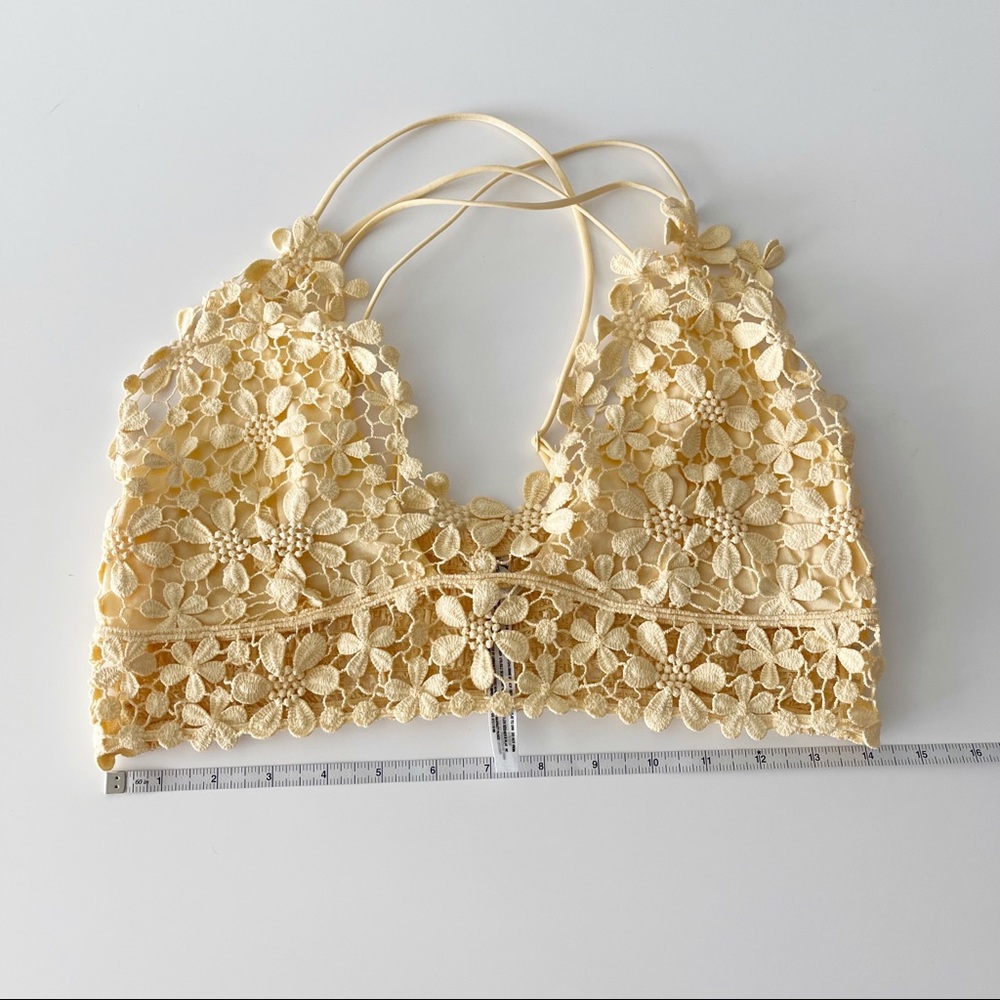 Free People Miss Dazie Bralette Yellow Medium - Picture 3 of 10